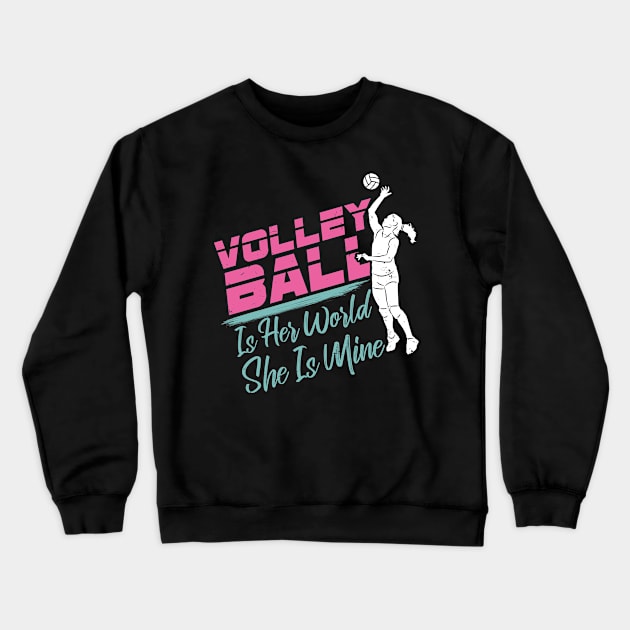 Cute Volleyball Mom Sport Lover Gift Crewneck Sweatshirt by Dolde08